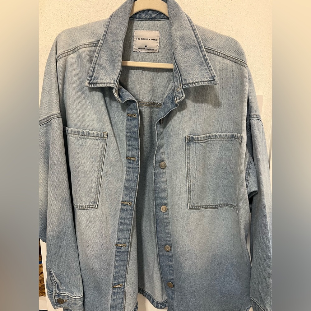 Celebrity Pink Jean Jacket/Shacket Oversized